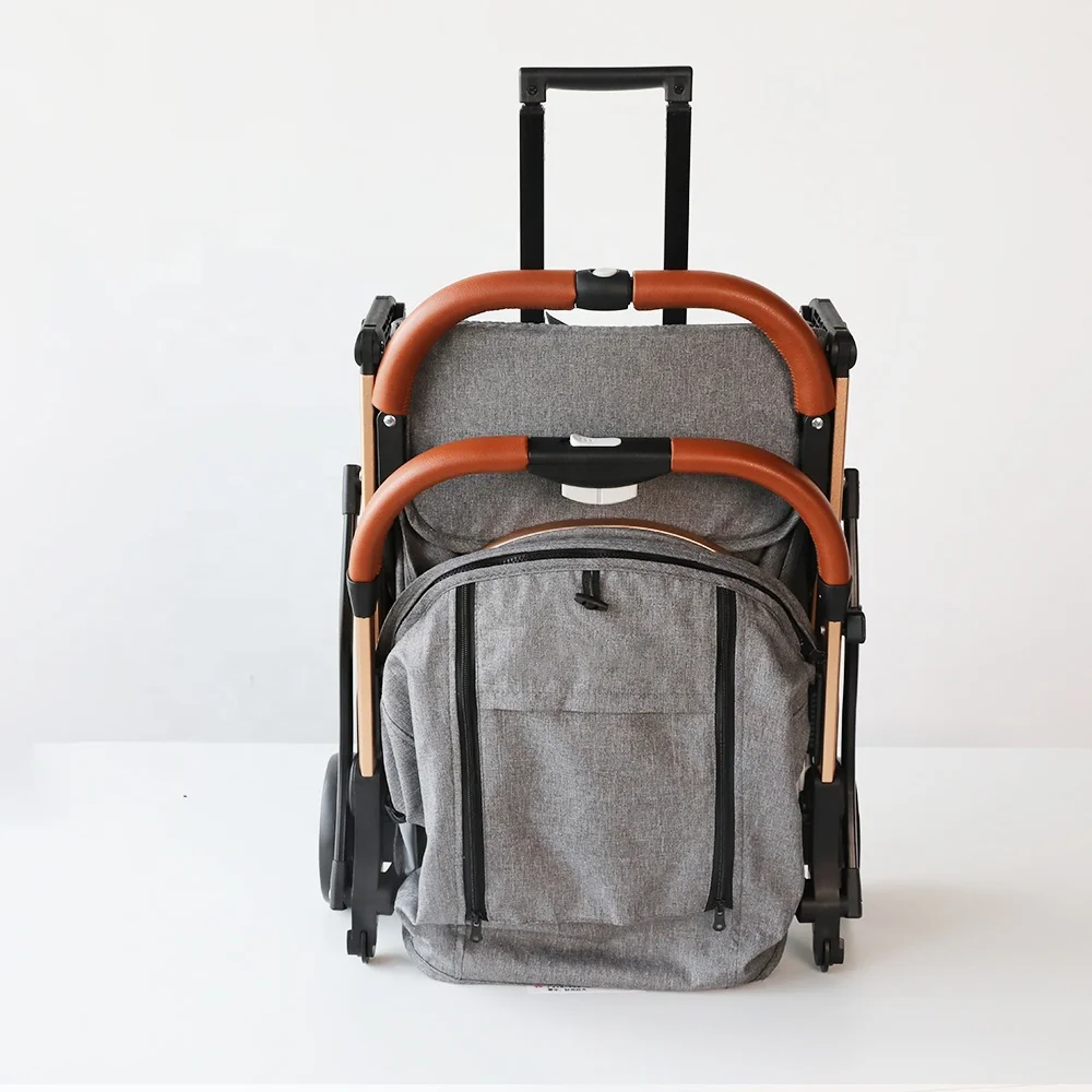 Foldable Convenient One-hand Fold Storage Basket Multi-Position Recline Lightweight Toddler Baby Pram Stroller for Travel