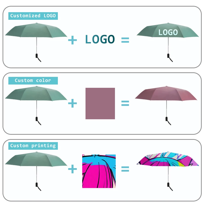 Wholesale Promotional Umbrella Fold Small Umbrella For Purse - Folding Pocket Travel 3 Japanese Folding Umbrella
