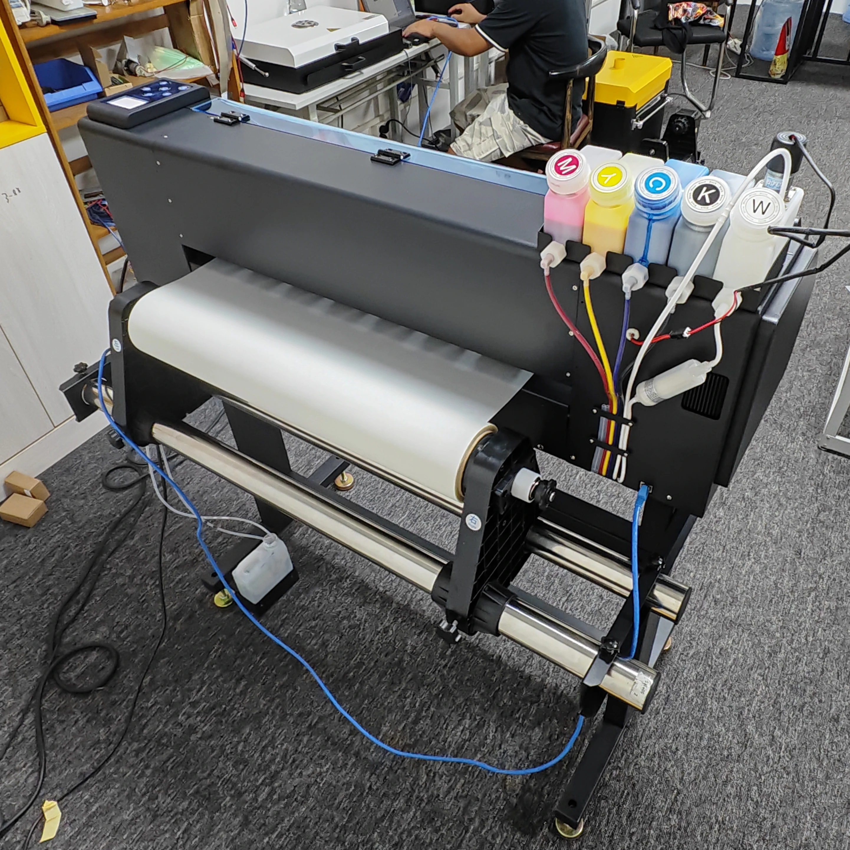 60CM Dtf Digital Tshirt Label Logo Transfer Printer with Two I1600 Printhead Machine for T-shirt Clothes Garment Small Business