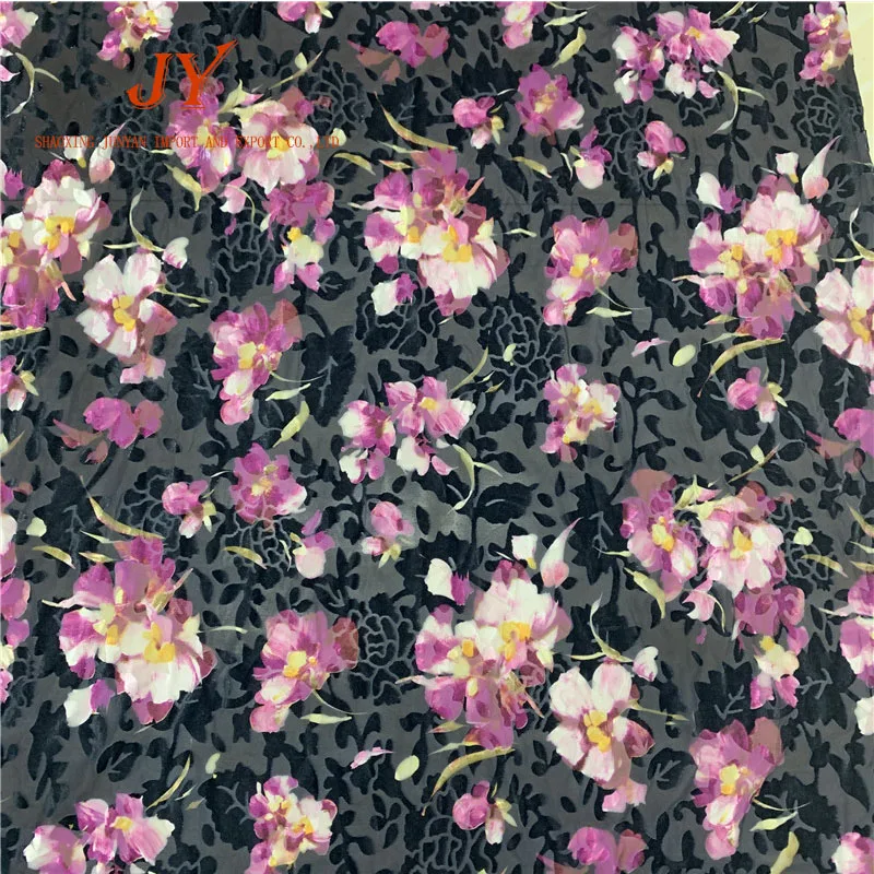 Вискоза ткань трикотаж нейлон оптовая продажа печатный бархат Китай искусственный шелк технический