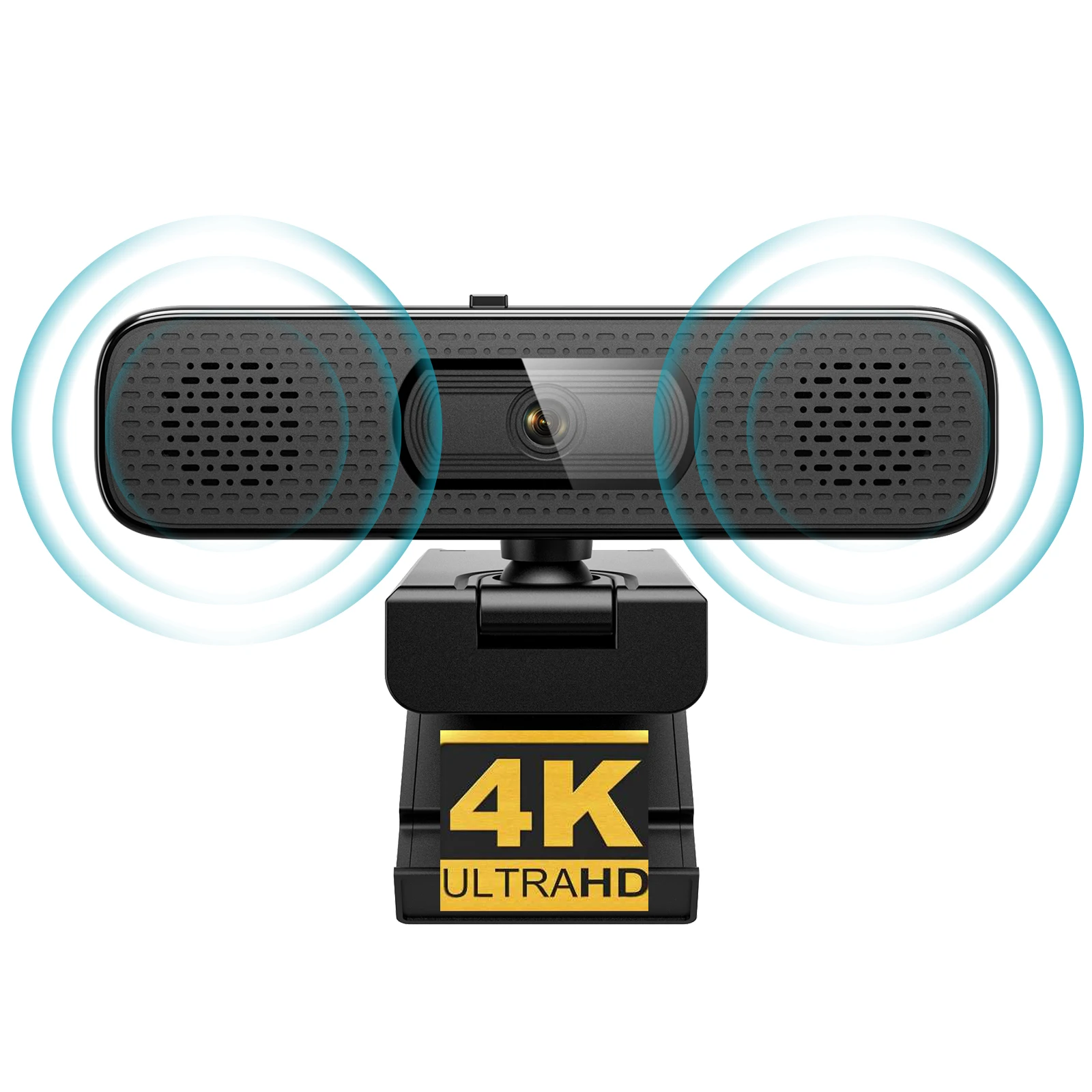 4K Webcam With Speaker Microphone Privacy Cover Web Camera PC Computer Laptop Video Record Autofocus Lens 8MP Webcam