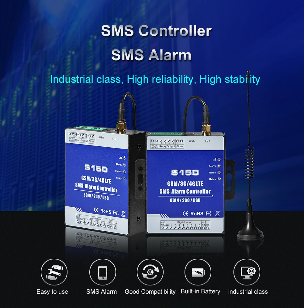 GSM/SMS/3G/4G пульт дистанционного управления 8 логических сигналов цифровой сигнал