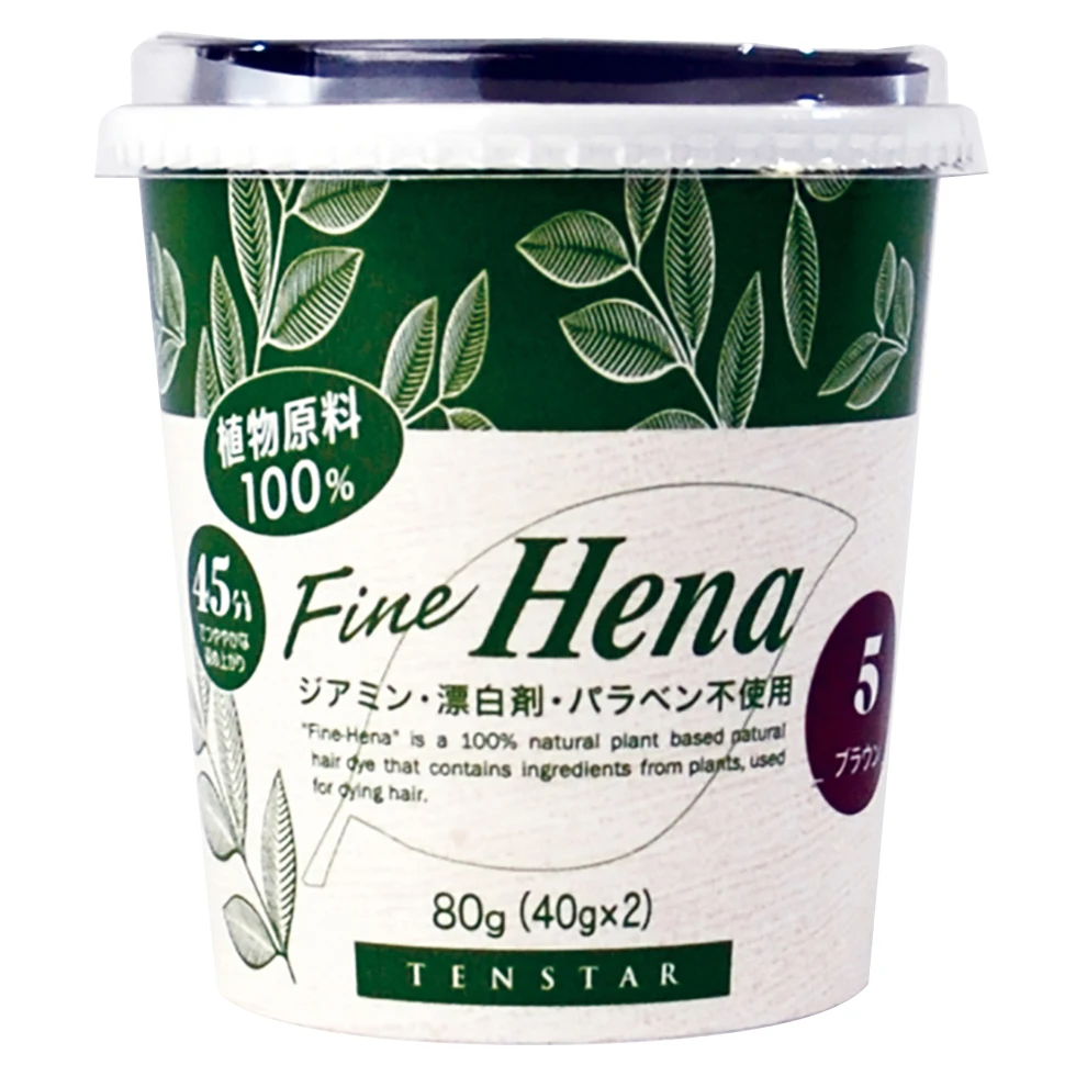 Japanese easy to use 100% plant-based henna herbal hair color powder dye for hair