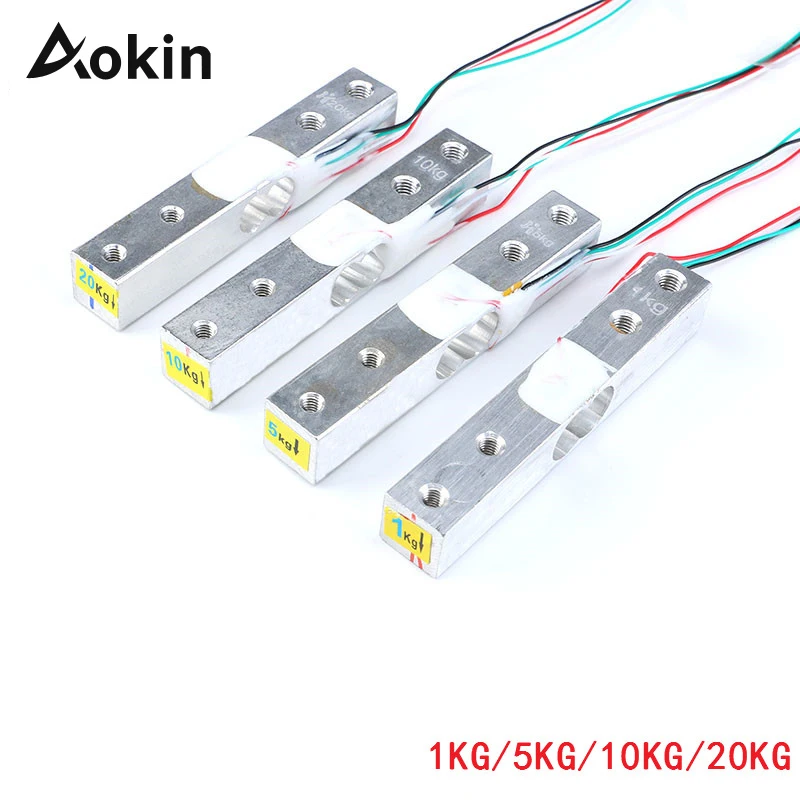 Load Cell Weight Sensor 1KG 5KG 10KG 20KG HX711 Module Electronic Scale Aluminum Alloy Weighing Pressure Sensor