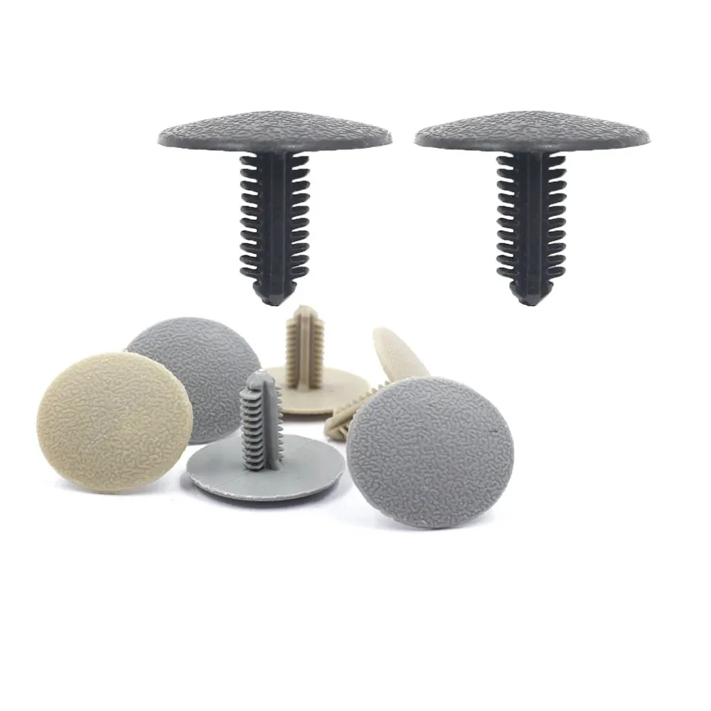 Black beige gray plastic trim rivets fit car hood roof trim panel fastener clips