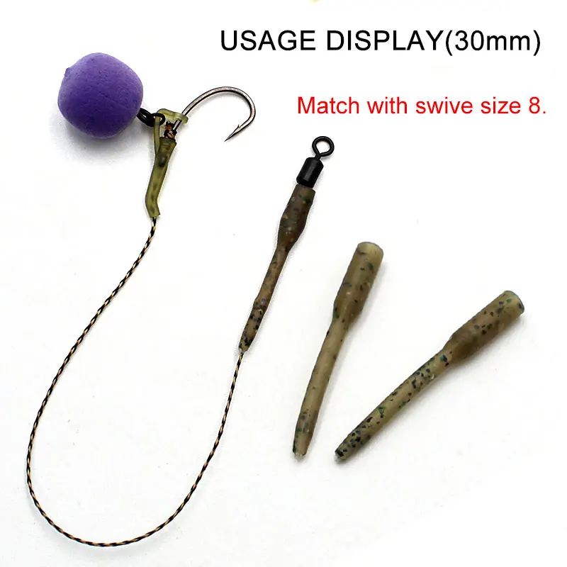 Carp Fishing Accessories Hook Sleeve Anti Tangle Sleeves Line Aligner for Carp Fishing Rig Hair Ronnie Rig Terminal Tackle