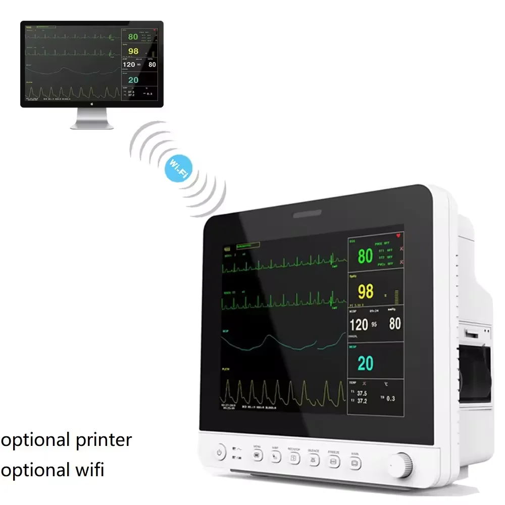 Hospital Multi Parameter patient monitor vCheap patient monitor with printer optional