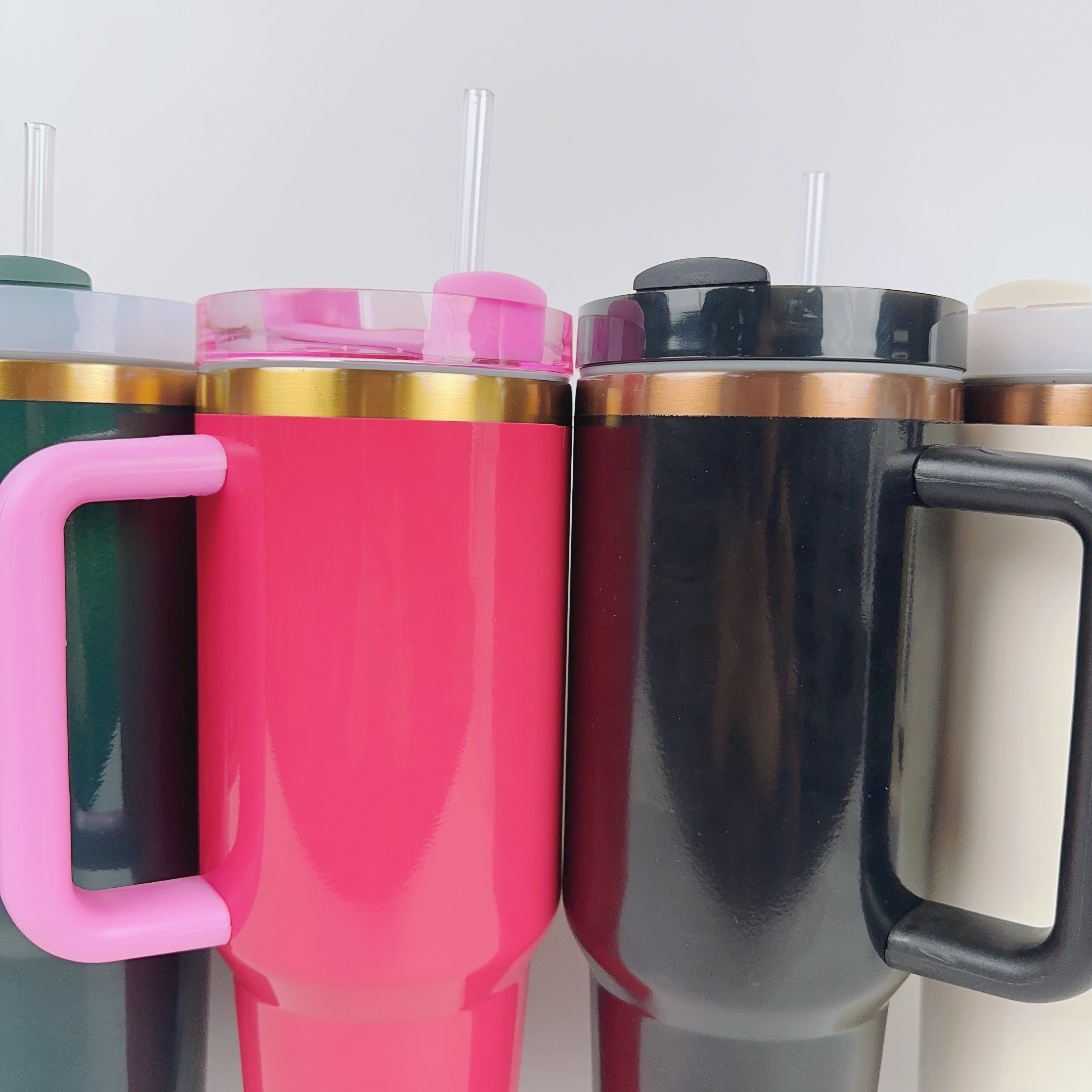 40oz 40 oz Powder Coated Rainbow Iridescent Plated Base Etch Effect Stainless Steel Tumbler Cup for Laser Engraving