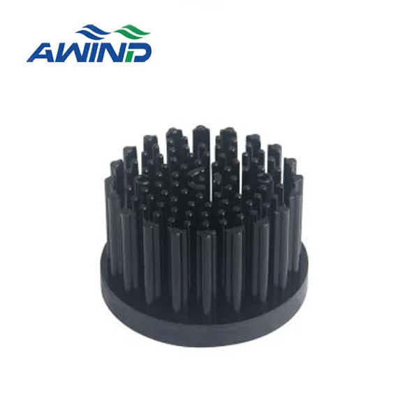 Low power whole sale black anodized aluminium profies round pin fin heatsink for 10w 50w cob led aluminum cold forged heat sink