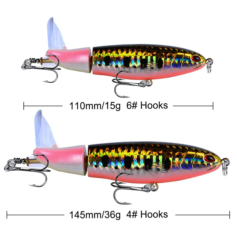 Custom Kit Oem Hook Sea Feile Metal Head Soft Bass Saltwater Wobbler Fishing Saltwater Hard Set Bait Minnow Lure Propeller Lures