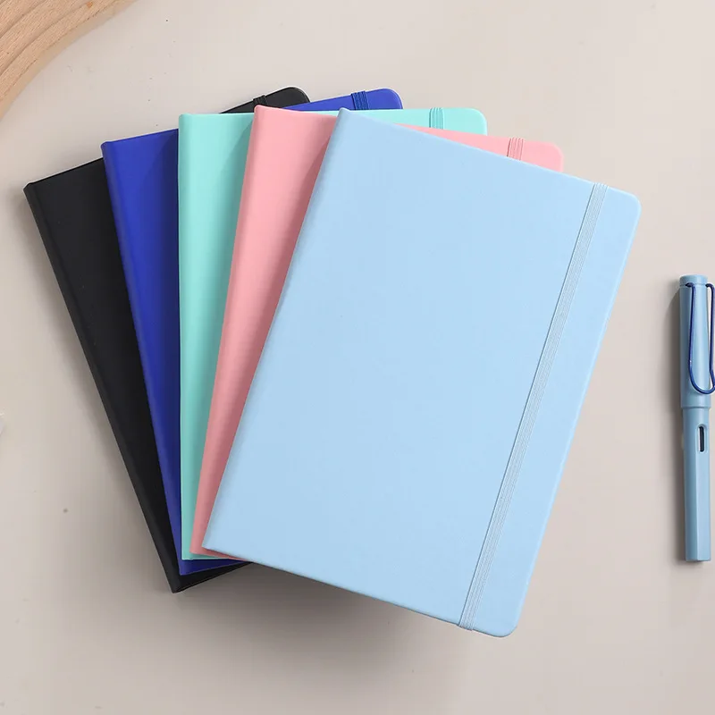 Wholesale Custom Printed A5 Elastic Strap Pu Journal Diary Notebook Journal Leather Cover Travelers Journal Notebook