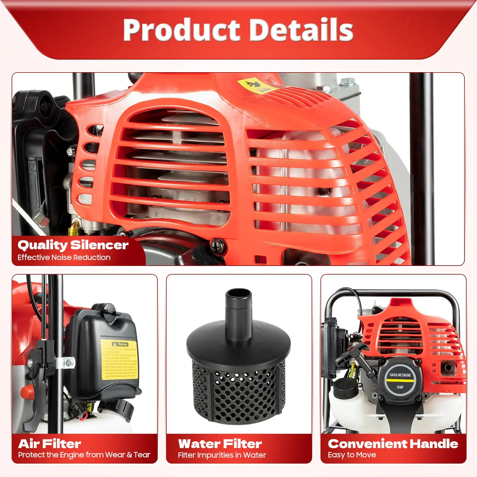Performance Low fuel consumption for irrigation Low Pressure gasoline Engine for use