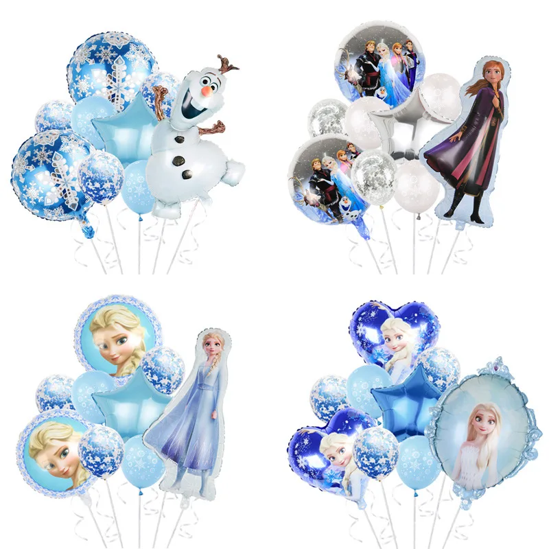 1set Baby shower girl foil balloons Frozen princess elsa anna balloon birthday party decorations kids toys globos