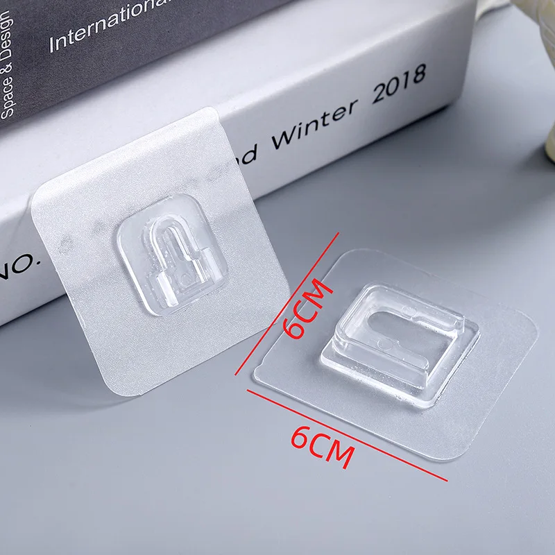 Wholesale Acrylic Transparent Removable Double Sided Adhesive Wall Hooks