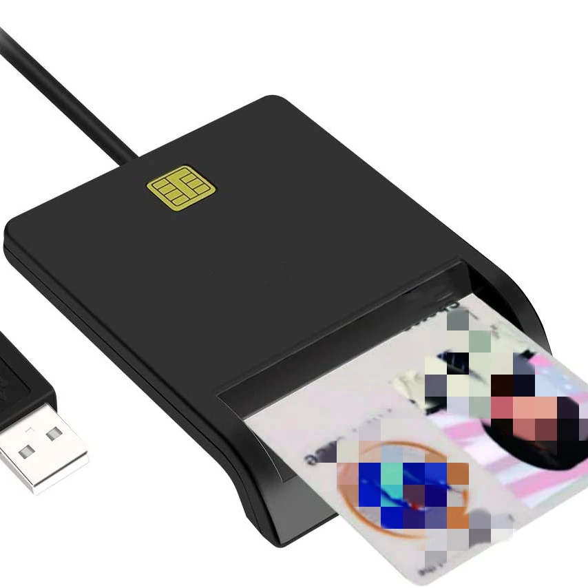 High quality USB chip SIM IC ID ios 7816 credit smart card evm chip reader writer