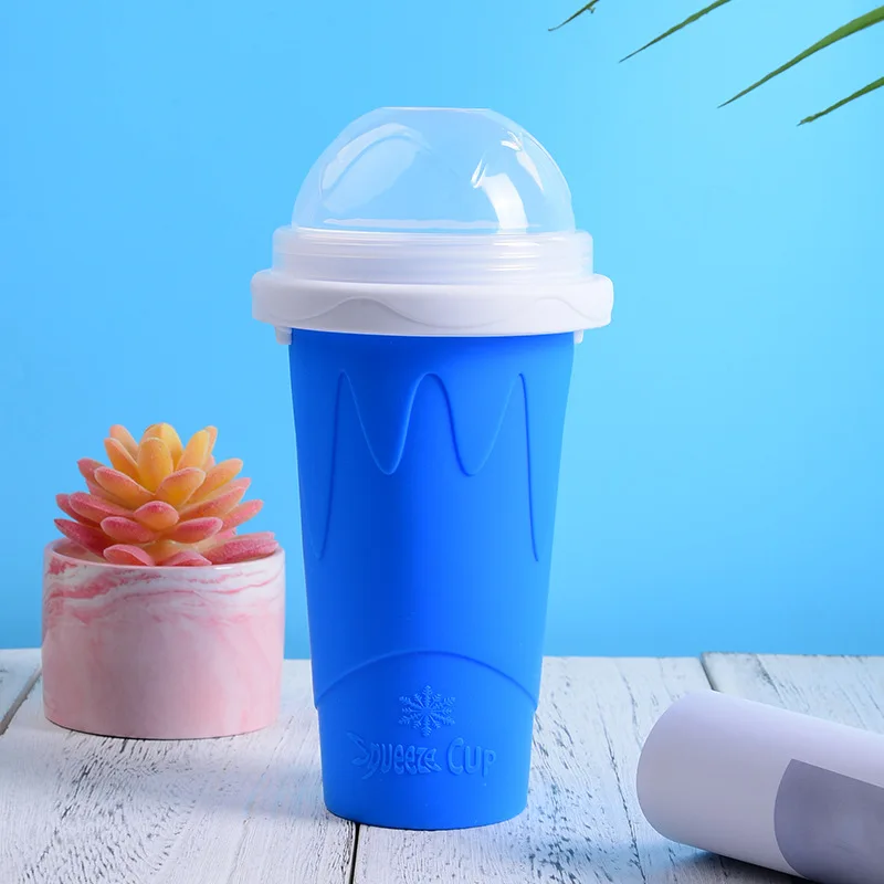 Summer Squeeze Homemade Milkshake Bottle Quick-Frozen Smoothie Sand Cup Pinch Fast Cooling Magic Cup Ice Cream Slushy Maker Cup