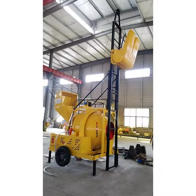 LONTA JZC350DHL 350L  Lifting Ladder 4 Bags Cement Mortar Beton Mixture Self Loading Diesel Concrete Mixer Machine betonniere