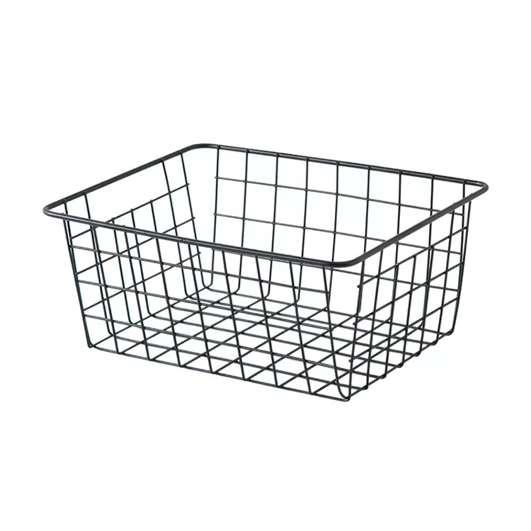Hot selling metal wire mesh baskets ,  rose gold minimalist wrought iron products ,  living room storage baskets