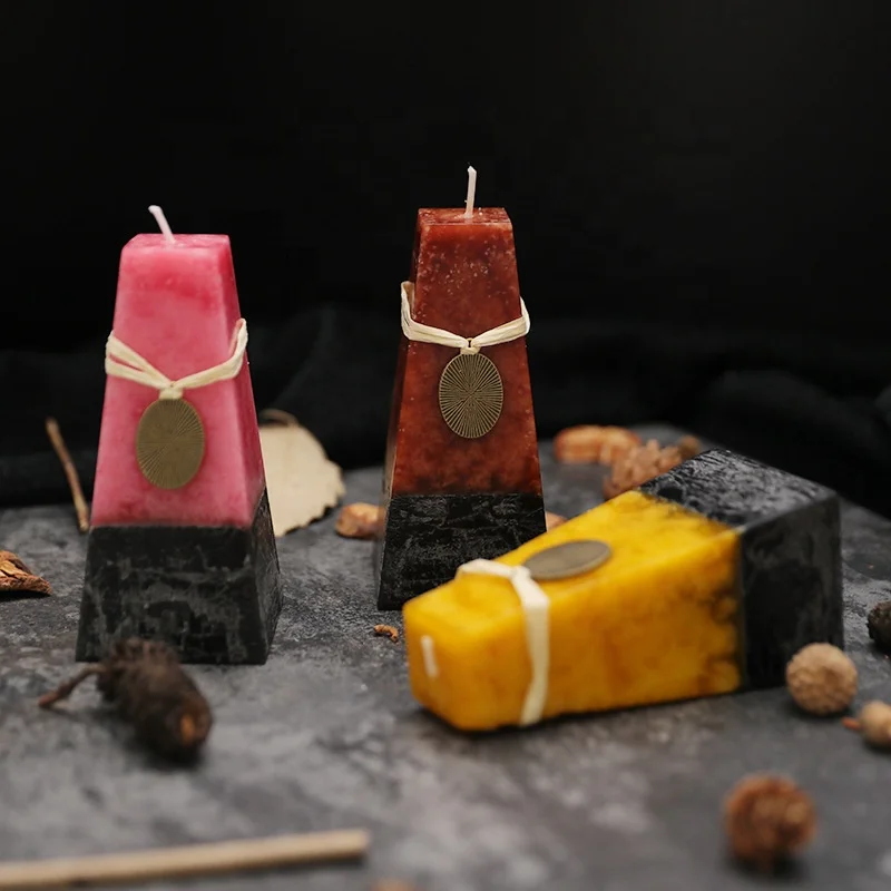 
Premium aromatherapy pyramid shape candles scented luxury 