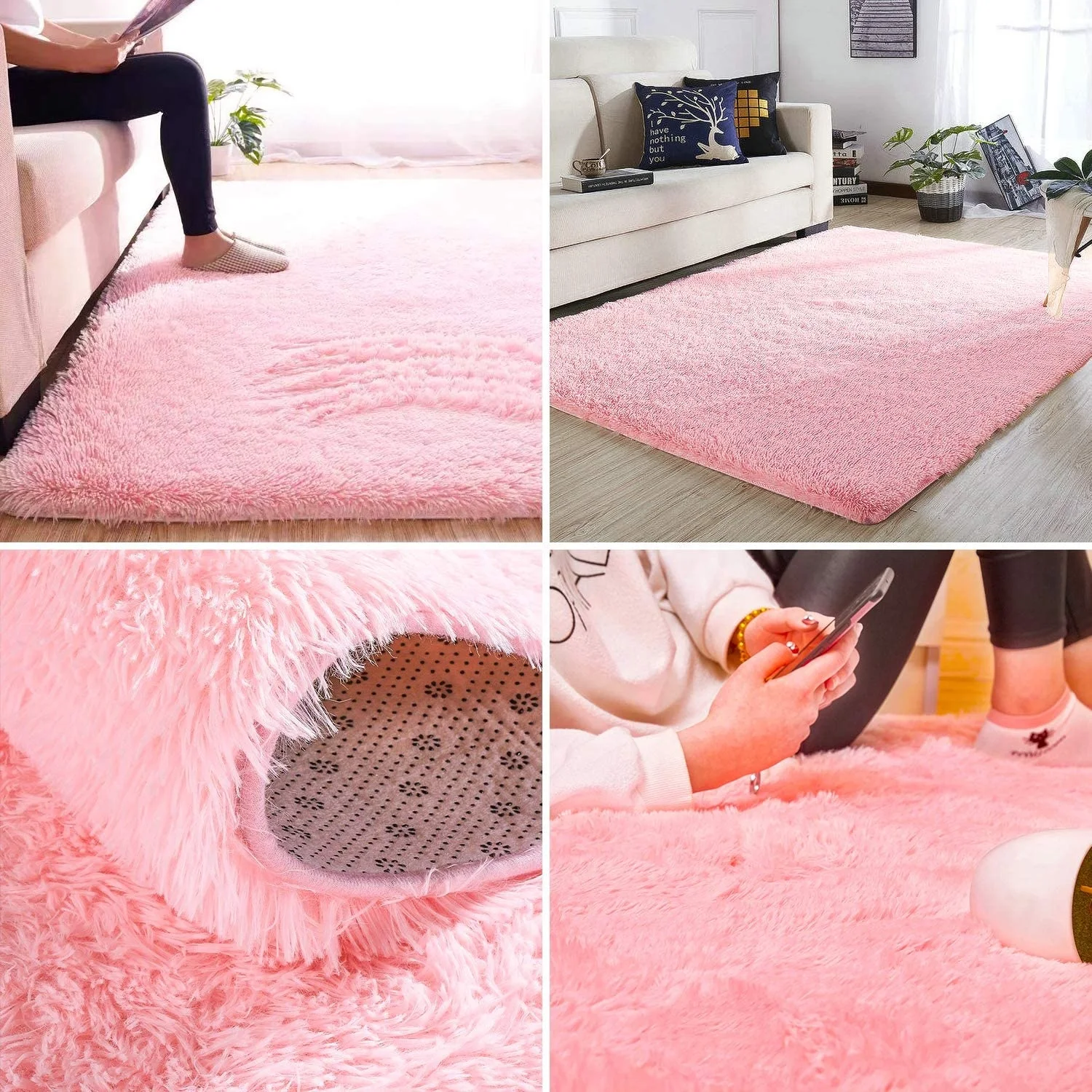 Peluche foamy tapete para sala de estar alfombras y tapetes