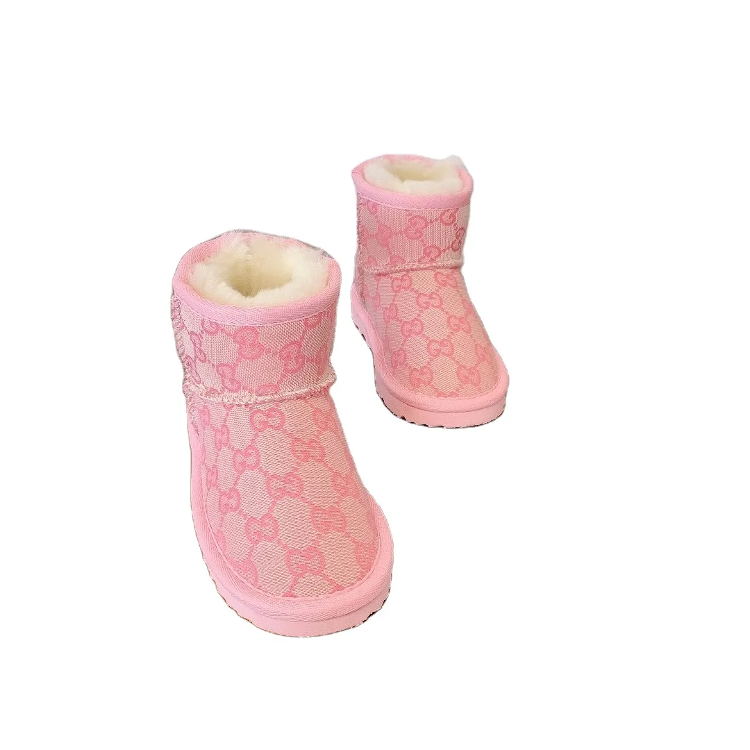 Оптовая продажа, высокое качество, самый популярный теплый дизайн для детей и девочек, Зимние Модные женские зимние сапоги