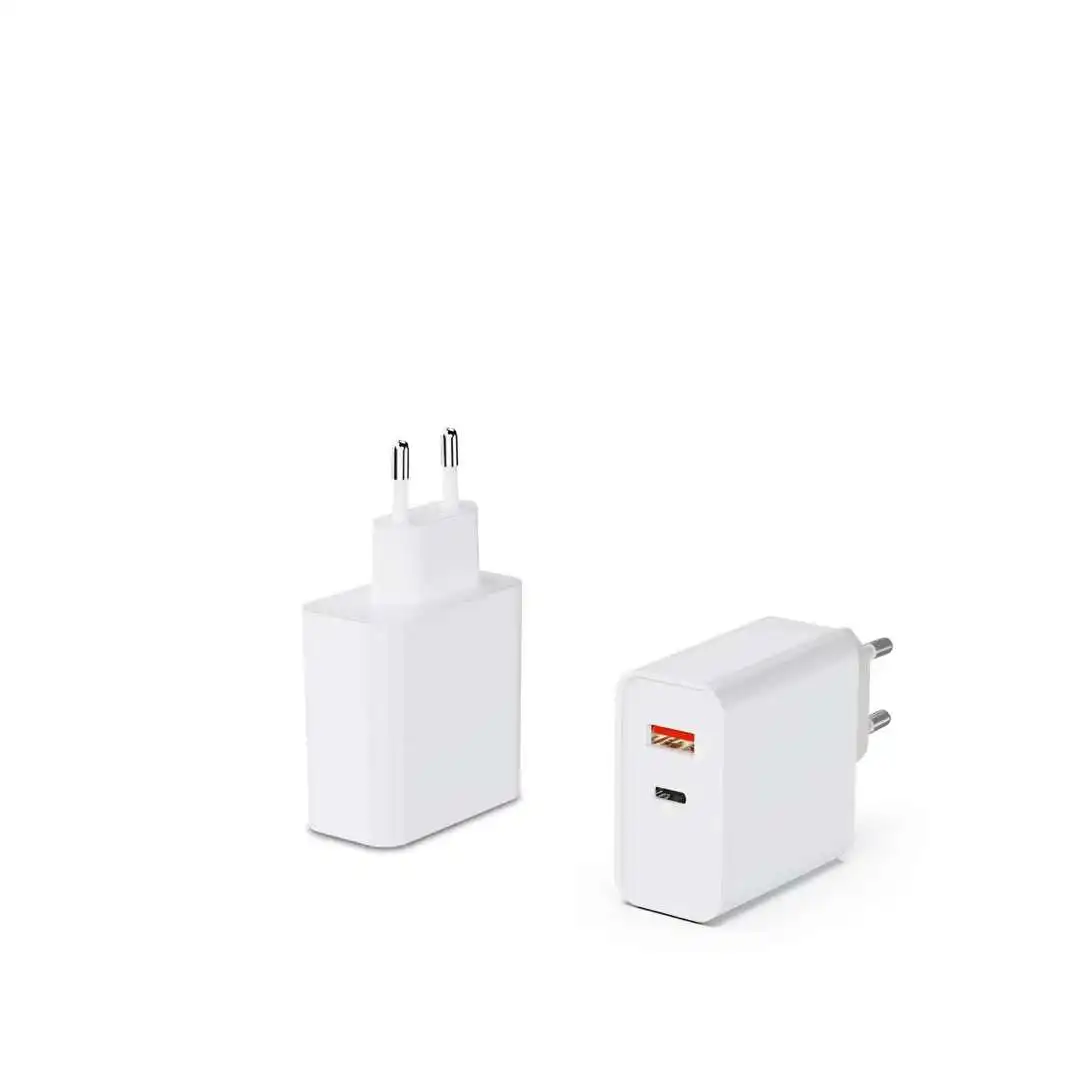 Dual Port EU/UK/US Plug 45W Wall Charger CE Certificate Fast Charge For Mobile Phone