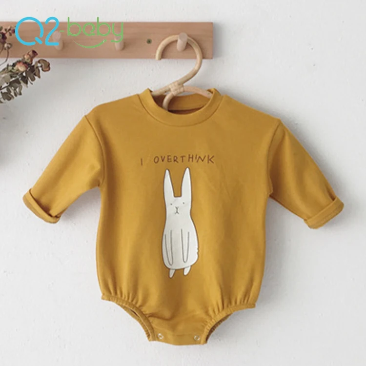 
Q2-baby Hot Selling Cotton Knitted Long Sleeve Newborn Baby Clothes Boy Girl Rompers 
