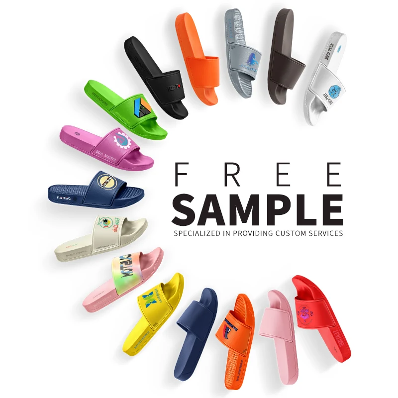 Custom LOGO black sliders slippers for men ,customize blank slide sandals slippers, men custom logo slides