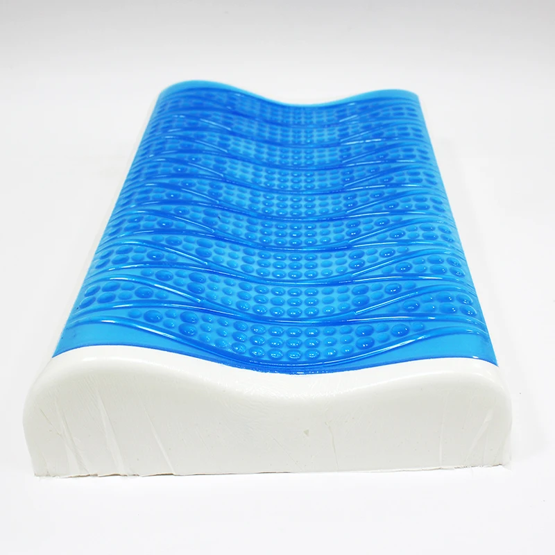 
cervical orthopedic gel infused cooling memory polyurethane foam bed neck support pillow 