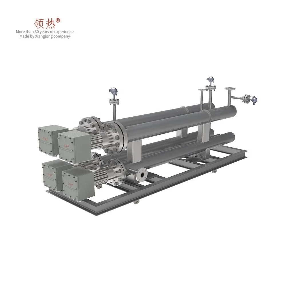 SS316L Industrial Tubular Pipeline Circulation Heaters Gas Preheater With Control Cabinet