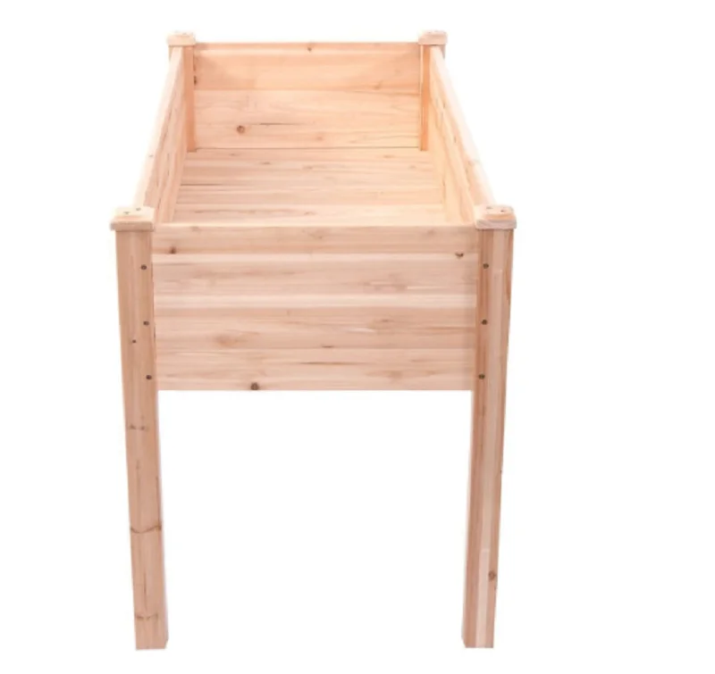 Vegetable Garden Raised Bed Planter Wooden Grow Elevated Kit Gardening Flower Patio Backyard Flowers Box Plants Cedar Wood