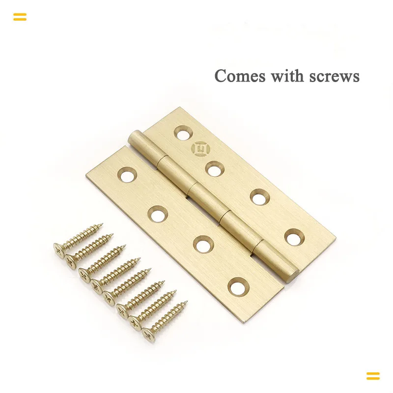 High-end Brass Hinges Jewelry Box Mini Door Hinge Kitchen Cabinet Door Copper Hinges Furniture Hardware
