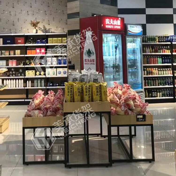 Meicheng пользовательский металлический стеллаж розничная продажа полки для супермаркетов рекламная