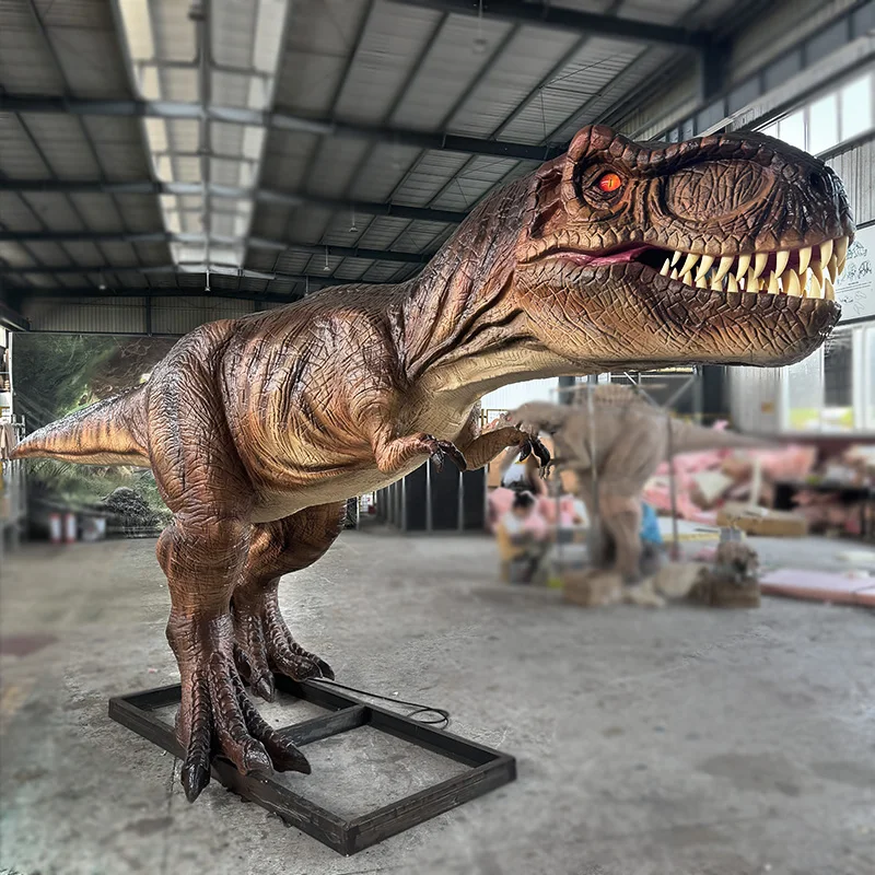 Большая наружная реалистичная модель динозавра T-rex в натуральную величину для тематического парка Реалистичная динамическая заводской продажи