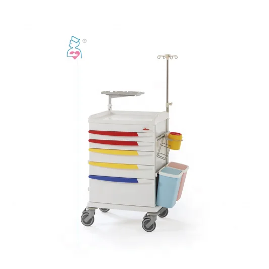 
F-46 Hospital emergency trolley,ABS Emergency medical trolley 