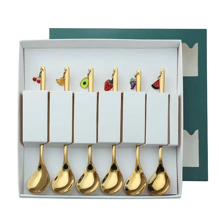 Creative dessert spoon Christmas style stainless steel coffee spoon Christmas gift wholesale