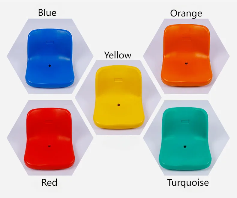 Wholesale Hollow Plastic Stand Chair Middle Back Tribune Stadium Soccer Goals Outdoor Gym Seating