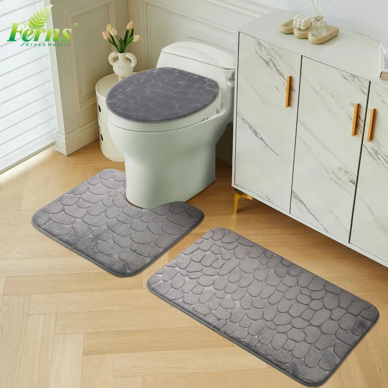 Large Memory Foam Soft Absorbent Washable Non Slip Bath Mat For Bathroom