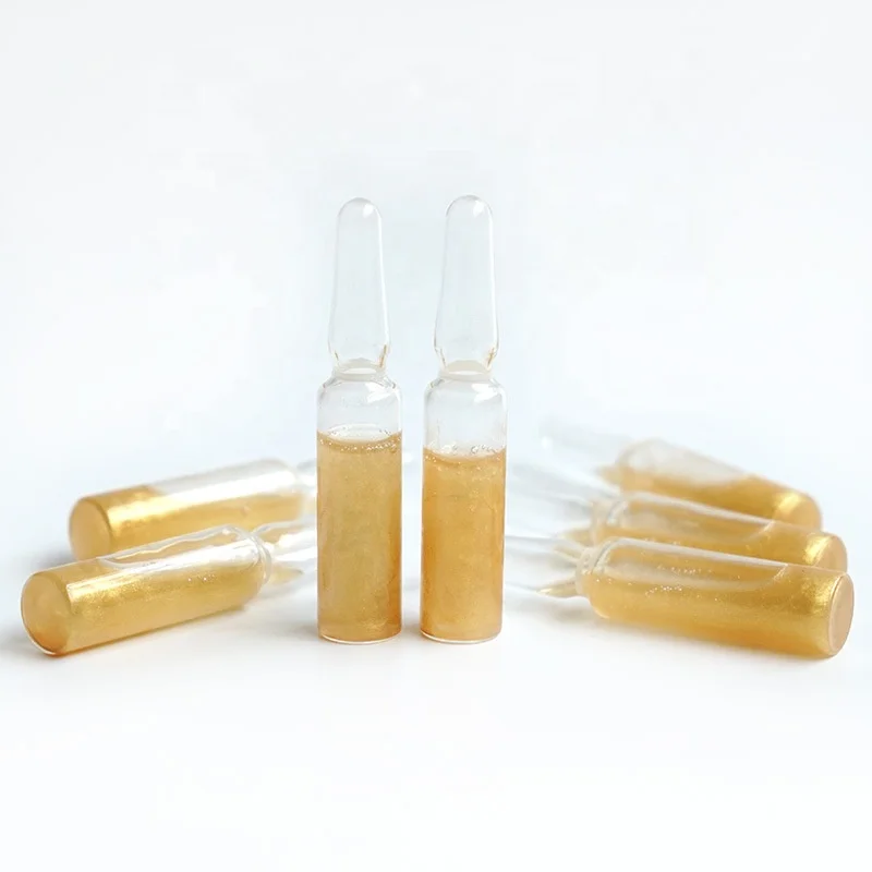 24k Gold Serum Golden Ampoule Face Oil Anti Aging Wrinkle Remover Moisturizing Disposable Essential Oil Own LOGO