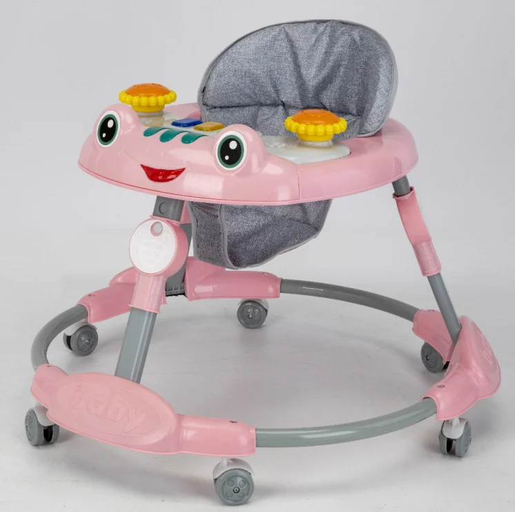 Foldable Baby Walker Height-adjustable With Music and Toys 0-3 Years Old Baby Learning to Walk Baby Walker