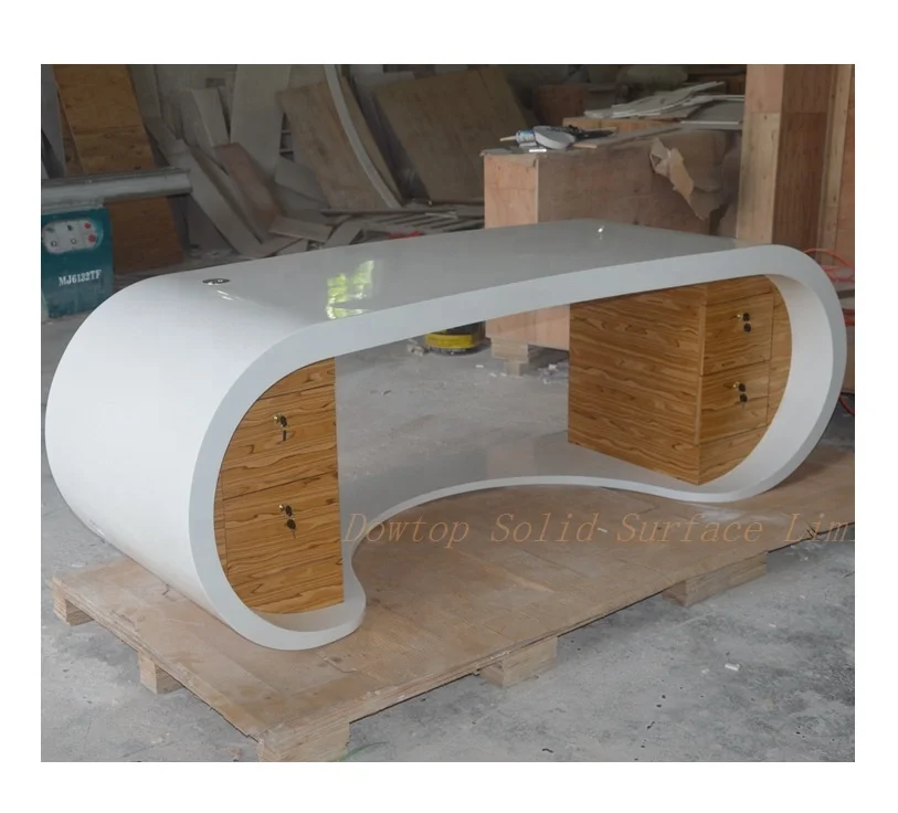 Huizhou Factory custom modern italian office table goggle desk design