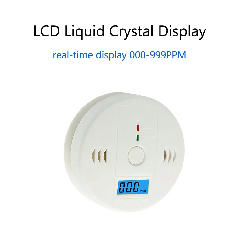 LCD screen CO Buzzer alarm  smoke fire alarm