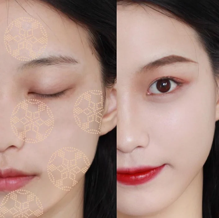 Mushroom air cushion isolates concealer and moisturizes to lighten skin tone