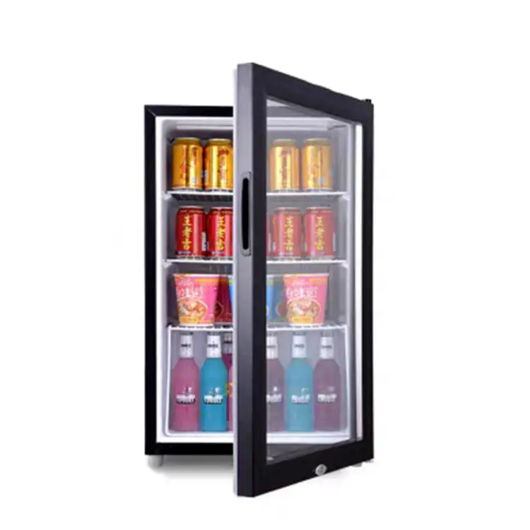 Cooler display refrigerator showcase fruits glass fridge
