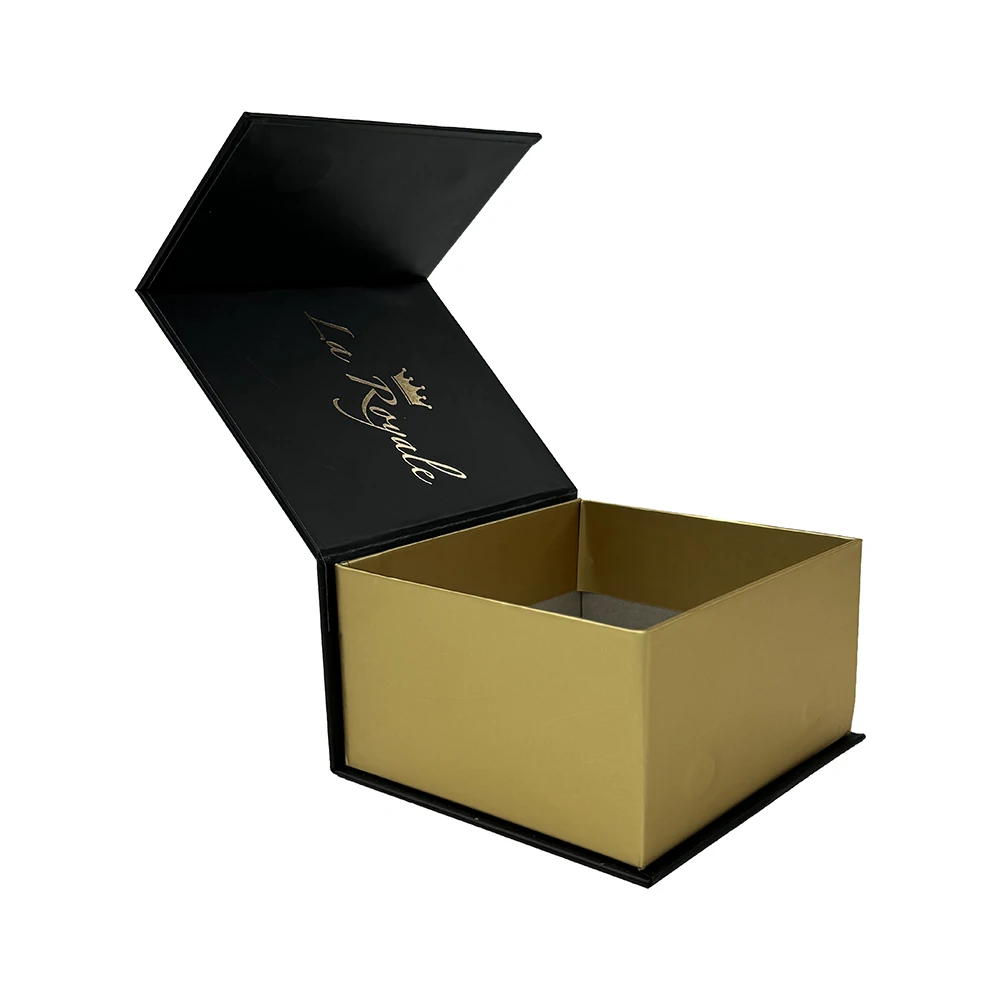Custom Luxury Black Gold Paper Packing Folding Shoe Gift Box Magnetic Paper Box Packaging With Magnetic Flap Closure
