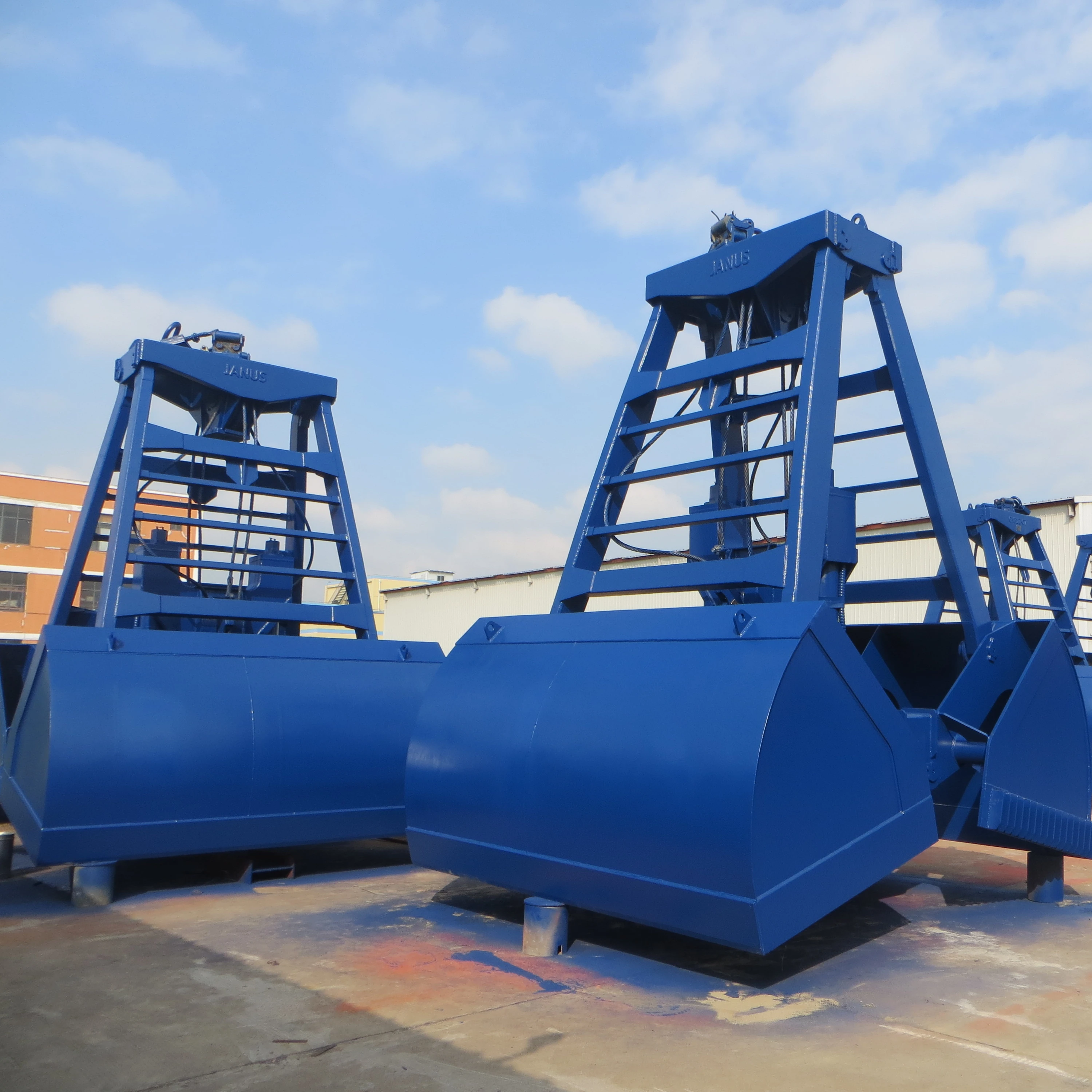Janus bulk vessels ports customize 25t wireless remote control grab bulk sand grabs