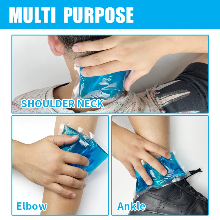 World-Bio 5 pcs\set of non-toxic durable lasting cold gel ice pack for sport injuries pain or fever reduce instant cold pack