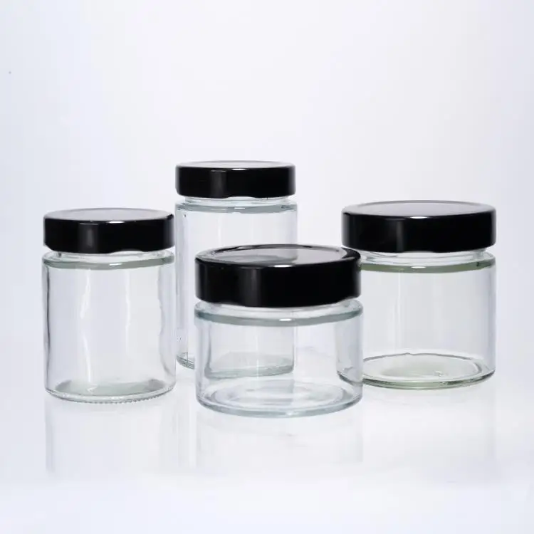 Fashion 100Ml 150Ml Round Shape Small Jam Jars Glass Honey Jar With Twist Off Cap