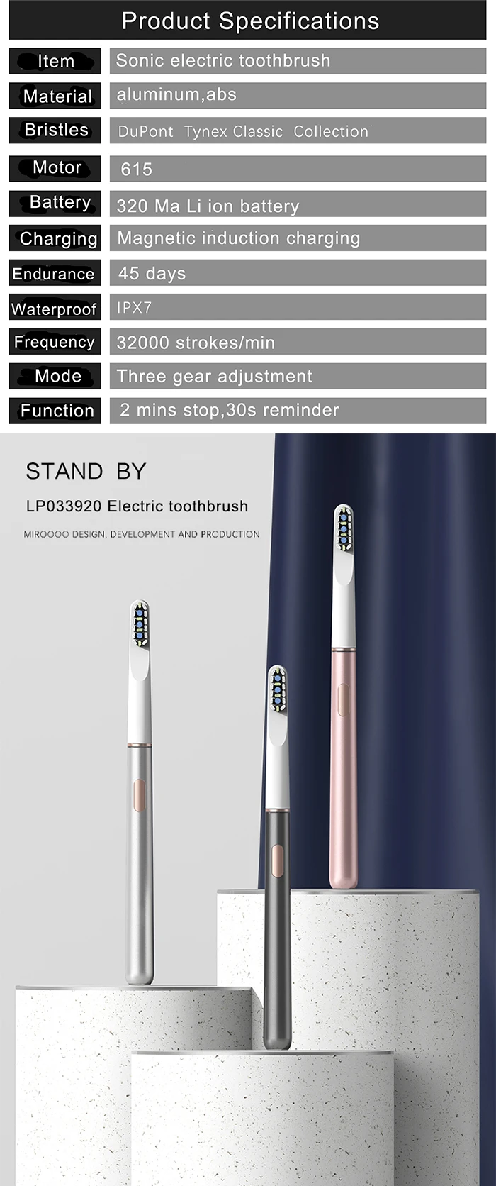  LULA Custom Logo Electric Toothbrush Sikat Gigi Dental Hygiene Adult Travel Cepillo De Dientes