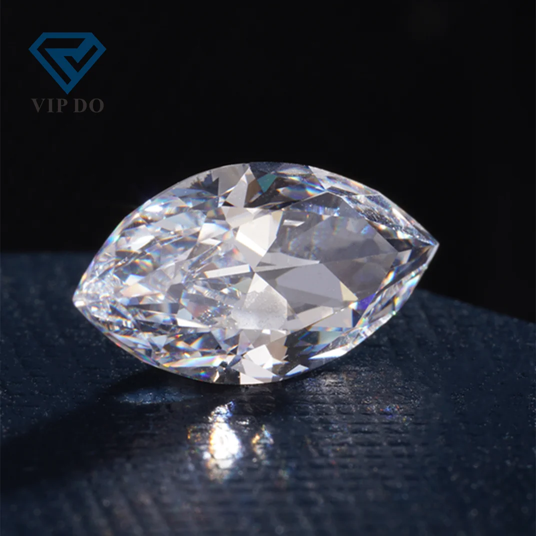 Wuzhou Supplier Wholesale D-VVS1 High Quality Marquise Cut White Moissanite Loose Diamonds with GRA Certificate Carat Moissanite